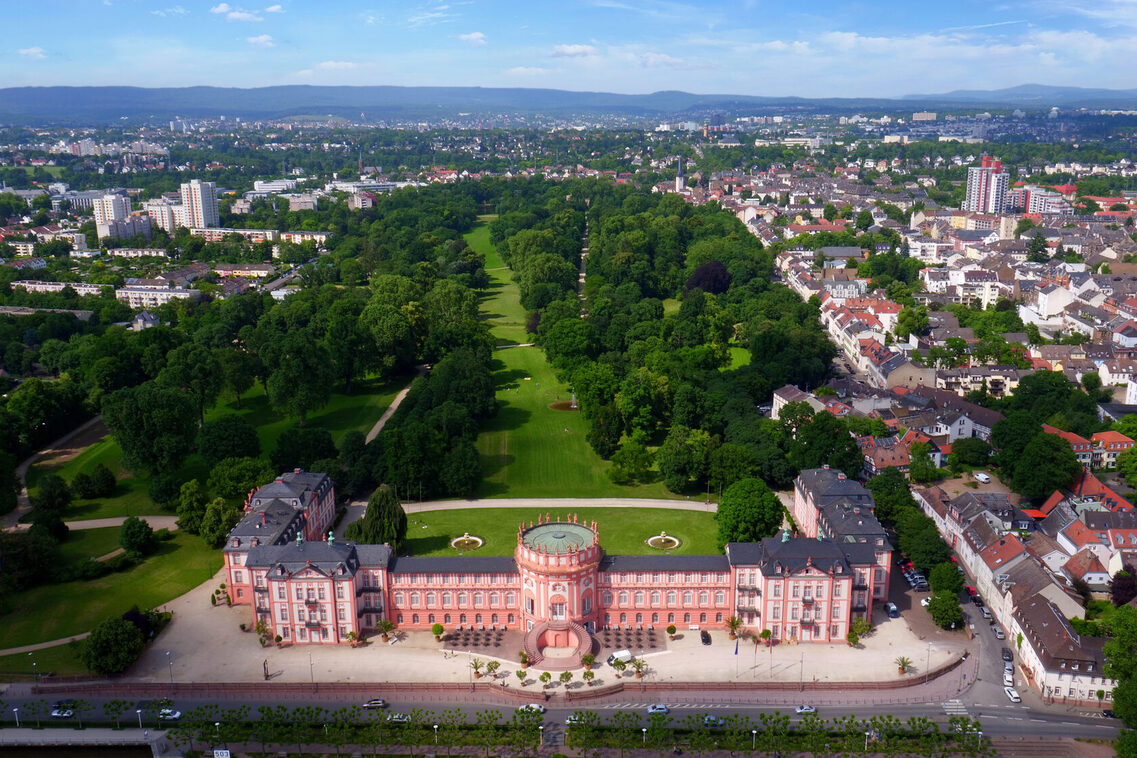 Luftaufnahme Schloss Biebrich