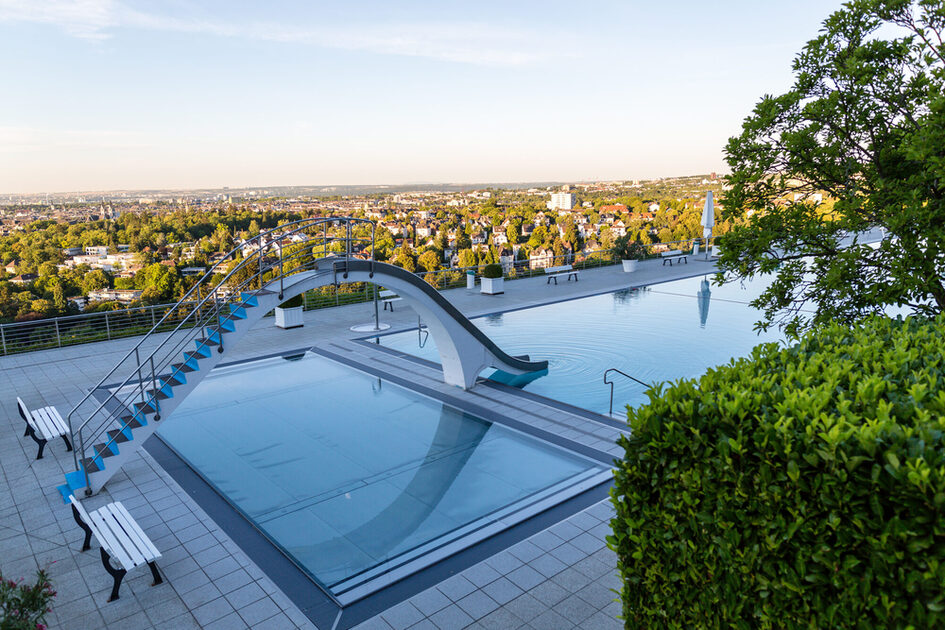 Vue sur Wiesbaden depuis l'Opelbad