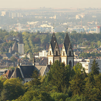 Wiesbaden Aufnahme von oben