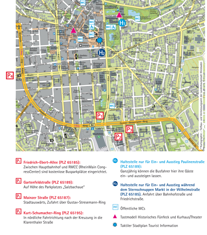 Stadtplan mit Haltestellen