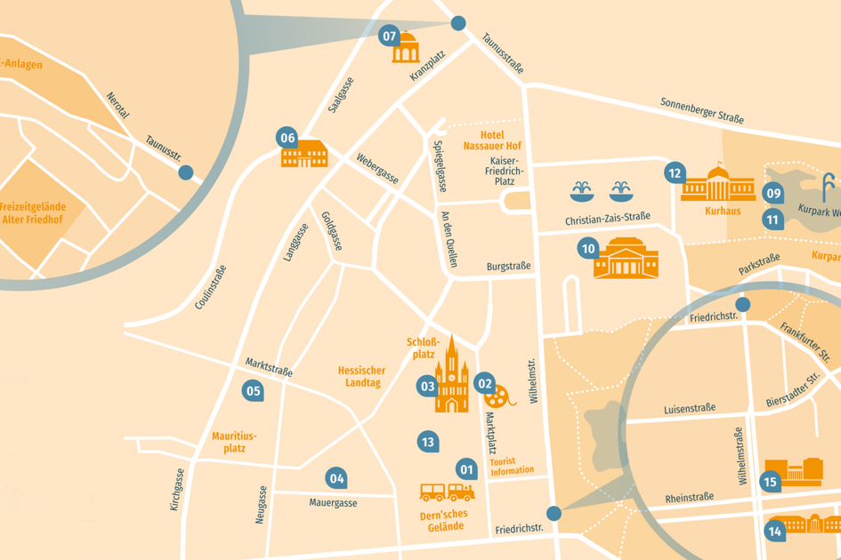 Kartenausschnitt mit Pick Points